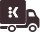 L'image montre un camion noir et blanc avec la lettre k (keurig) sur le côté.