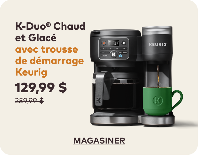Cafetière une tasse à la fois pour capsule Keurig® K-Cup et à carafe Chaud et Glacé K-Duo® Gen 2