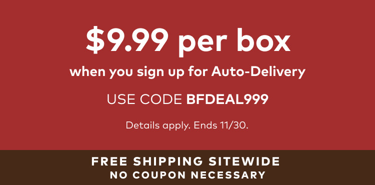 $9.99 for your first auto-delivery order