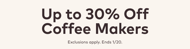 up to 40% off coffee makers