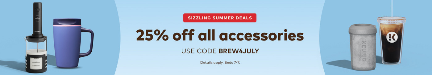 25% off all accessories - use code BREW4JULY