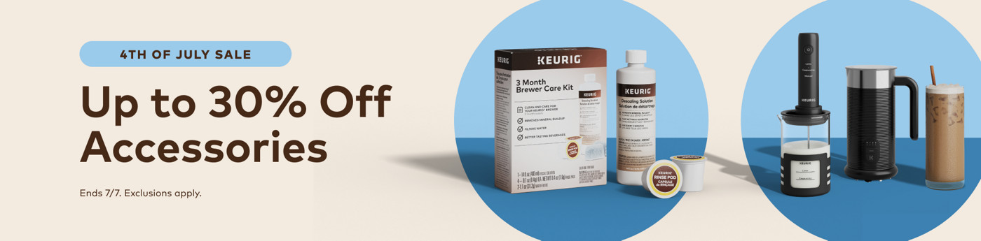 up to 30% off keurig accessories