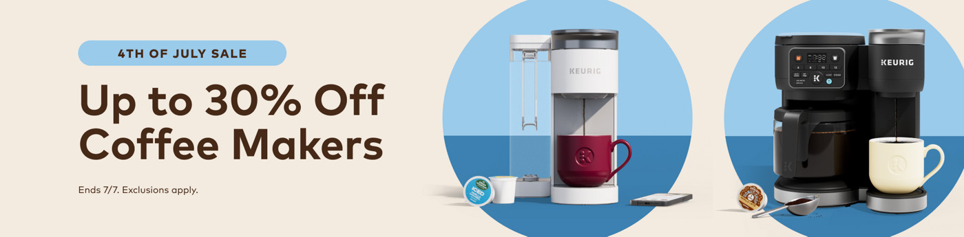 up to 30% off keurig coffee makers for this president's day