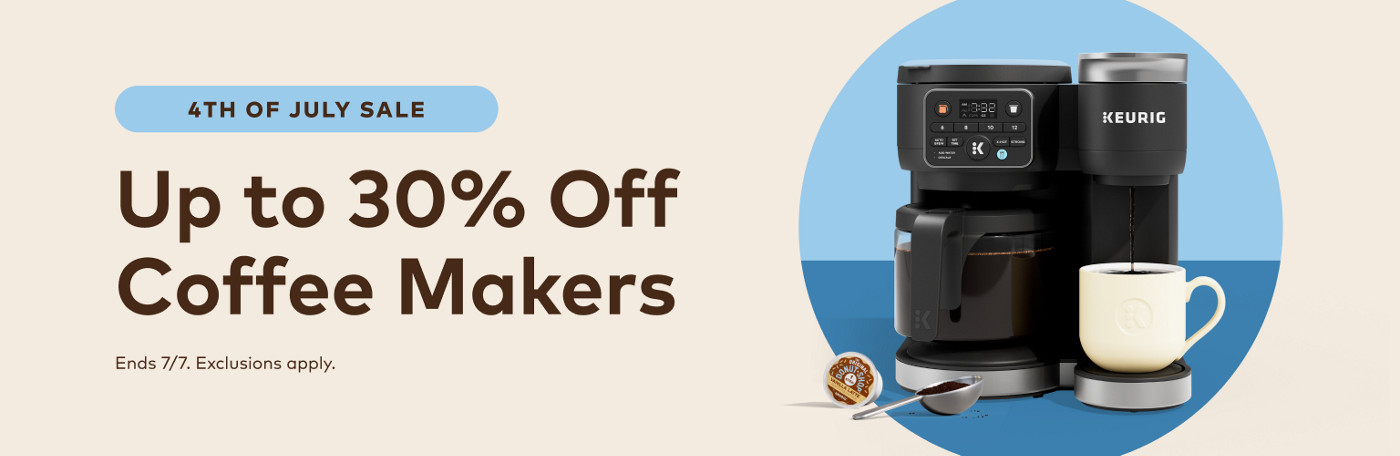 up to 30% off keurig coffee makers for this president's day