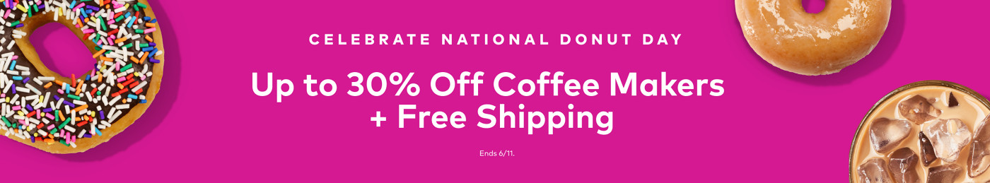 Get 20% off coffee makers with code DONUTDAY24