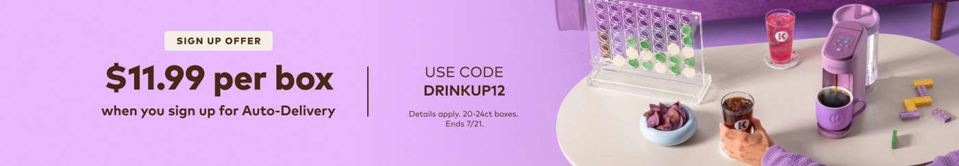 *Get select drinkware for $1 when you sign up for Auto-Delivery - use code DRINKUP12