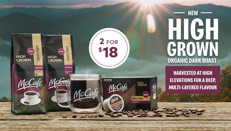 High grown organic dark roast