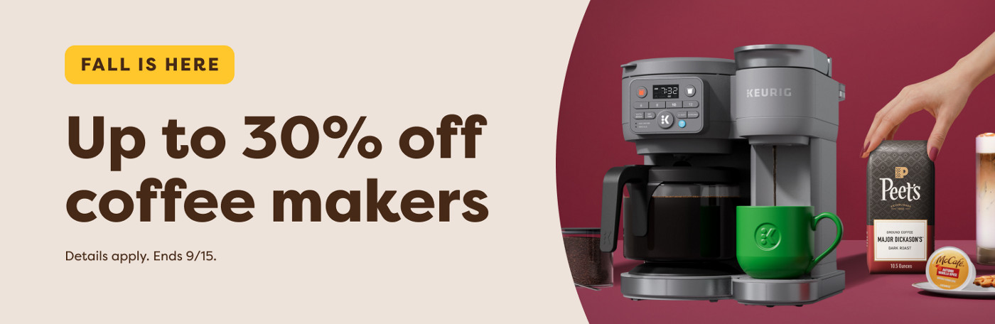 up to 30% off keurig coffee makers