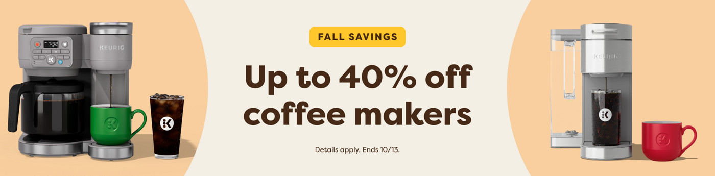 up to 30% off keurig coffee makers