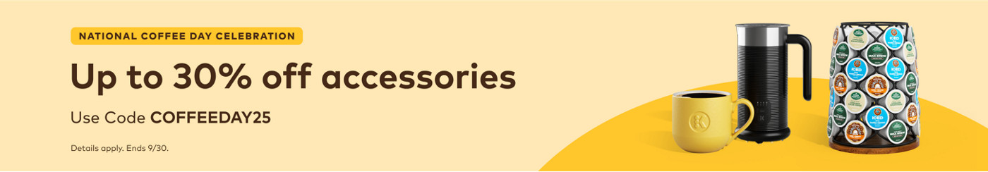 up to 30% off keurig accessories