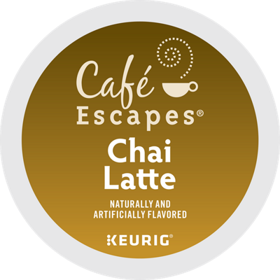 How much caffeine is in a cafe escapes chai latte Chai Tea Latte Cafe Escapes Chai Latte K Cup Pod Keurig