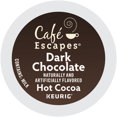 Cafe Escapes Dark Chocolate Hot Cocoa K Cup Keurig Us