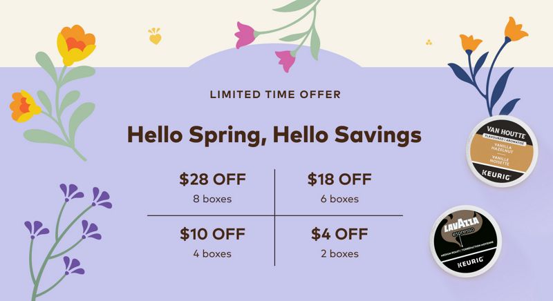 Up to $28 Off in K-Cup® Pods boxes