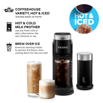 Keurig coffee maker discount and milk frother