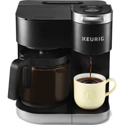 Keurig K-Duo Essentials Black Single-Serve K-Cup Pod Coffee Maker, Black 