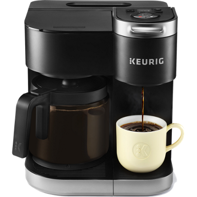 Keurig K-Duo Essentials Black Single-Serve K-Cup Pod Coffee Maker, Black