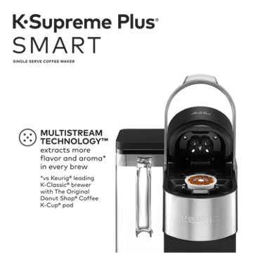 Keurig K-Supreme Plus SMART - Cafetera de cápsulas K-Cup de una sola  porción, tecnología BREWID y MultiStream, 78 onzas y filtro reutilizable