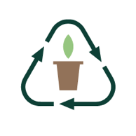 coffee pod recycling icon