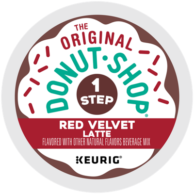 The Original Donut Shop One-Step Red Velvet Latte, Keurig Single Serve  K-Cup Pods, 10 Count