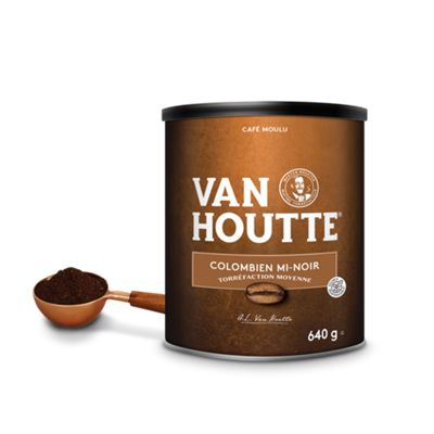 Van Houtte Café Colombien de Torréfaction Moyenne  Moulu Canne 