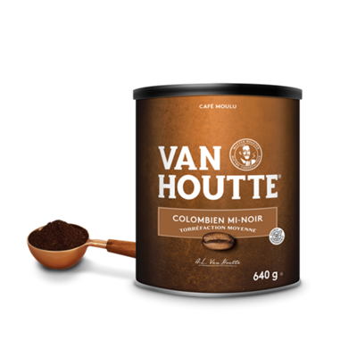 Van Houtte Café Colombien de Torréfaction Moyenne  Moulu Canne 