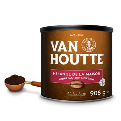 Van Houtte Café Mélange de la Maison Original de Torréfaction Moyenne Moulu Canne