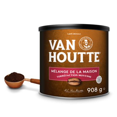 Van Houtte Café Mélange de la Maison Original de Torréfaction Moyenne Moulu Canne