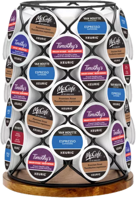 A Keurig® Wood And Wire K-Cup® Pod Carousel