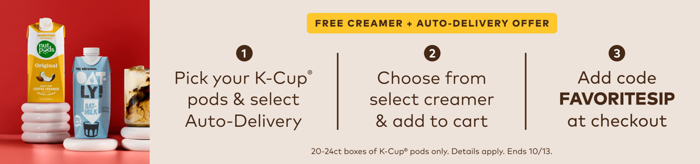 free creamer with auto-delivery