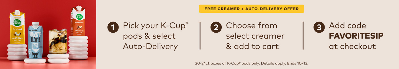 free creamer with auto-delivery