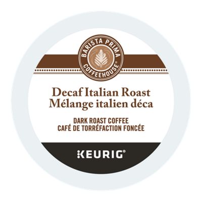 Barista Prima Café Italien Décaféiné de Torréfaction Foncée