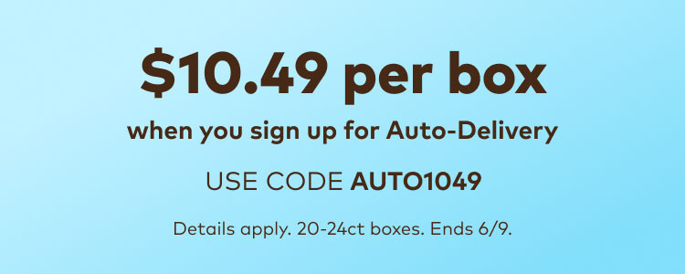 $10.49 off your first auto-delivery order with code AUTO1049