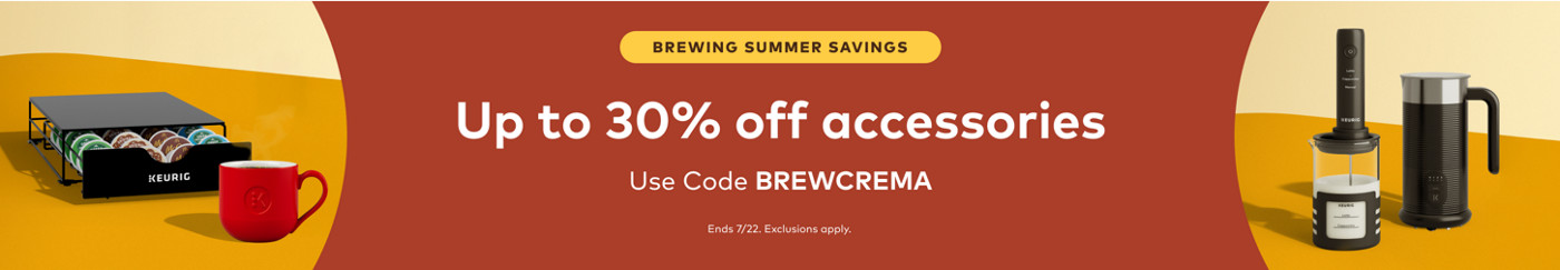 up to 30% off keurig accessories