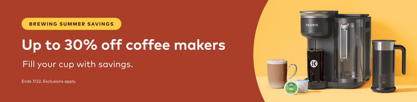 up to 30% off keurig coffee makers for this president's day