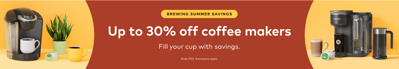 up to 30% off keurig coffee makers for this president's day