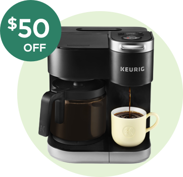 A Keurig® K-Duo® Single Serve and Carafe Coffee Maker
