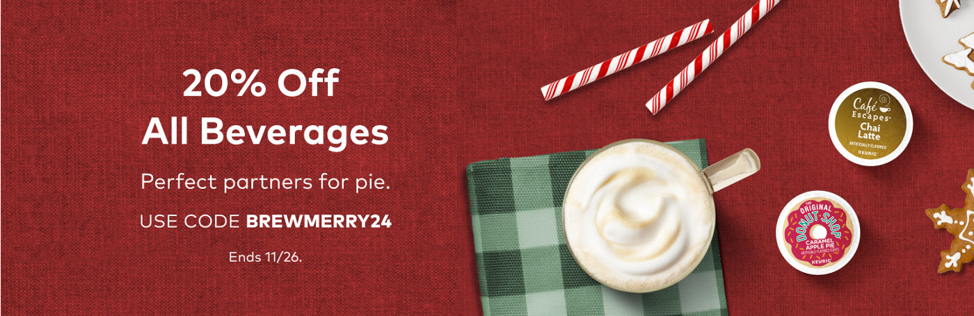 40% off specialty beverages with code holidaygather