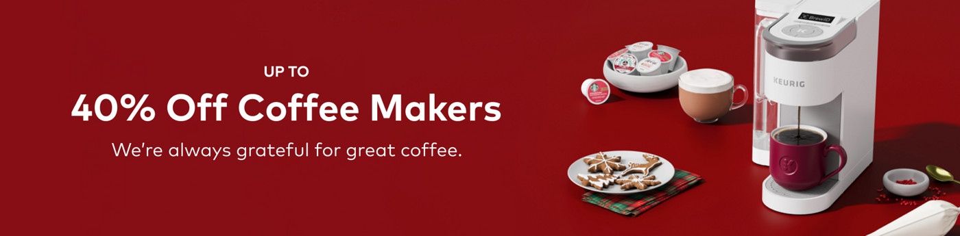 up to 40% off coffee makers