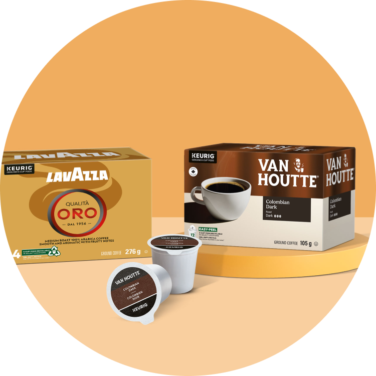 Boîtes de capsules K-Cup® Lavazza® et Van Houtte®