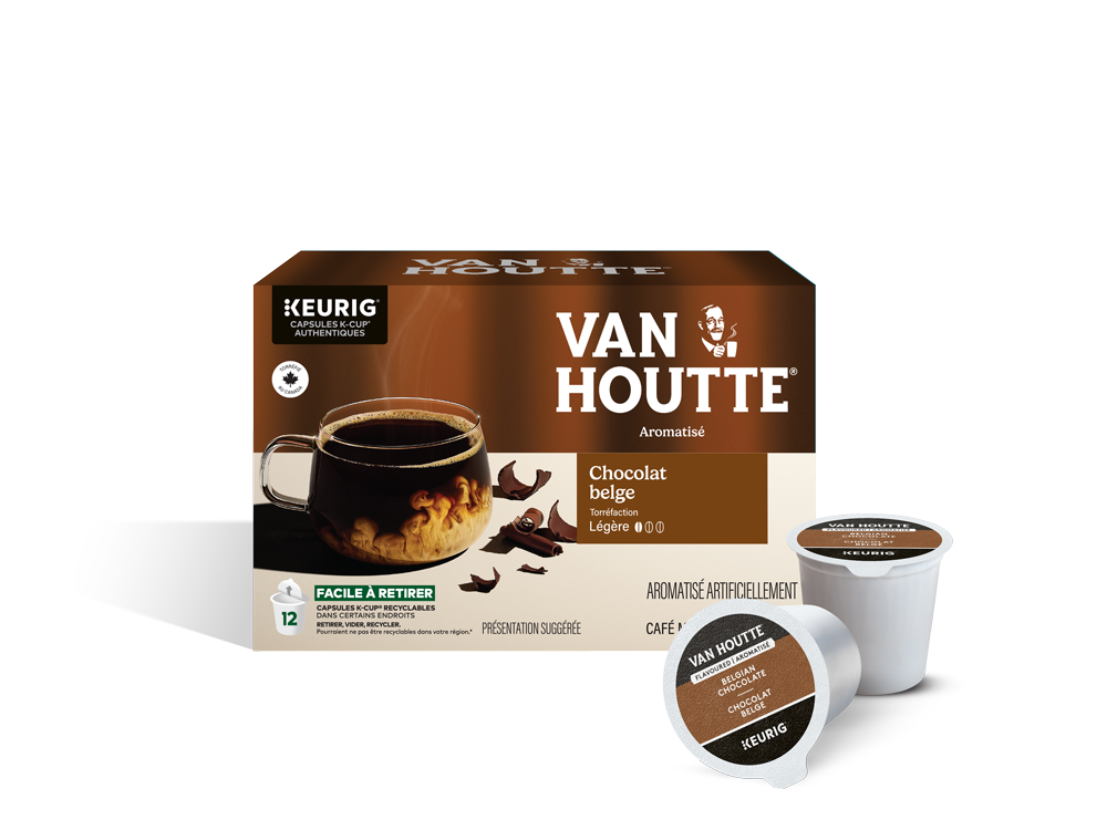 Boîte de capsules K-Cup® Van Houtte® café chocolat belge de torréfaction légère 12 un.