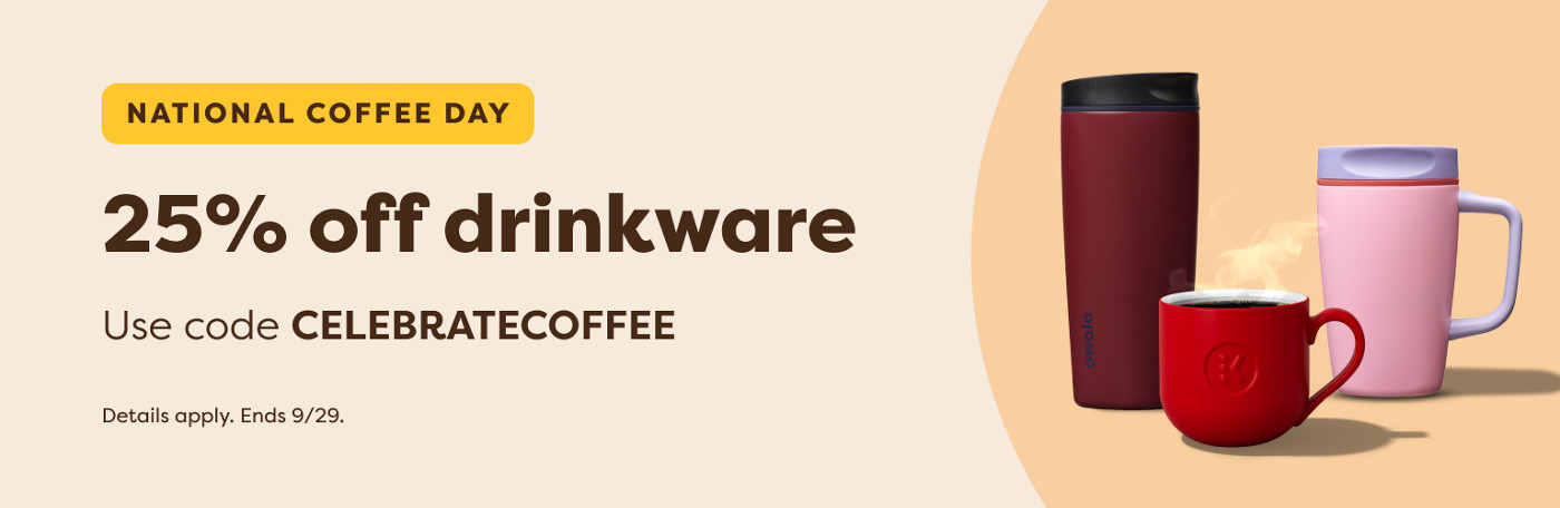 20% off all accessories - use code CELEBRATECOFFEE