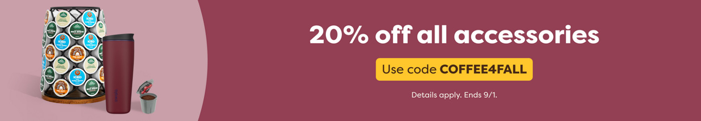 20% off all accessories - use code COFFEE4FALL