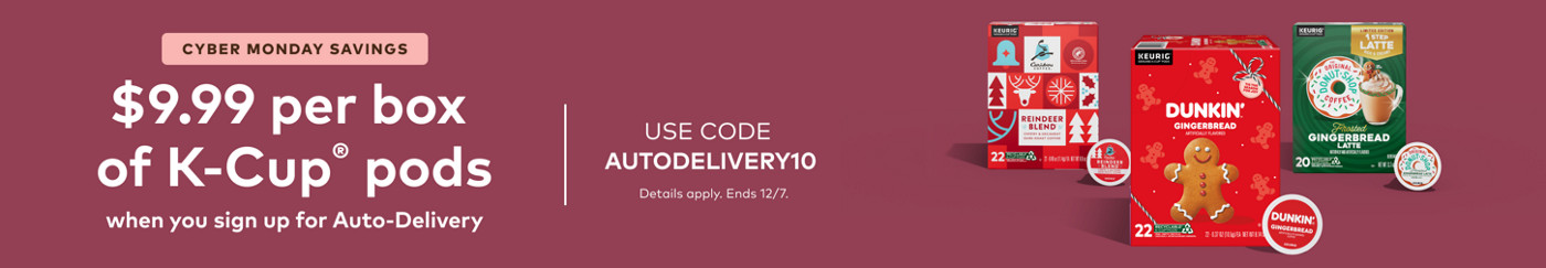 $9.99 for your first auto-delivery order