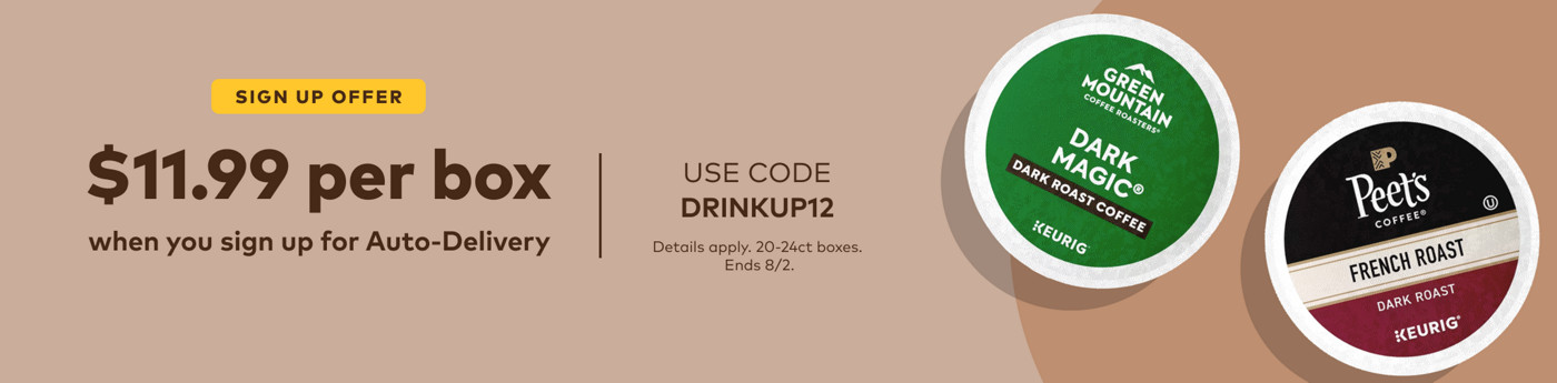 $11.99 per box when you sign up for Auto-Delivery - use code DRINKUP12