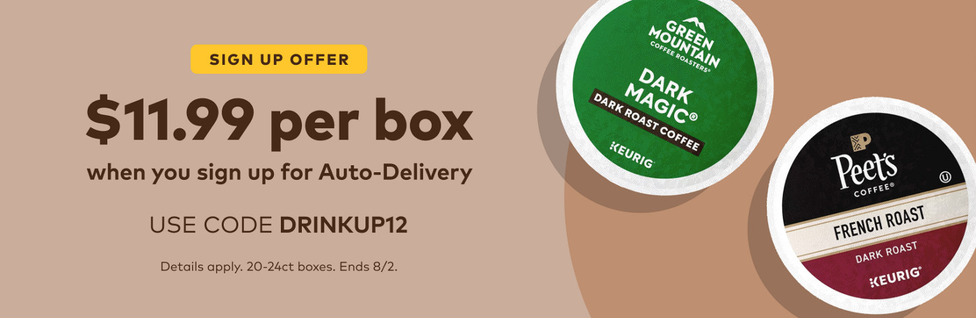 $11.99 per box when you sign up for Auto-Delivery - use code DRINKUP12