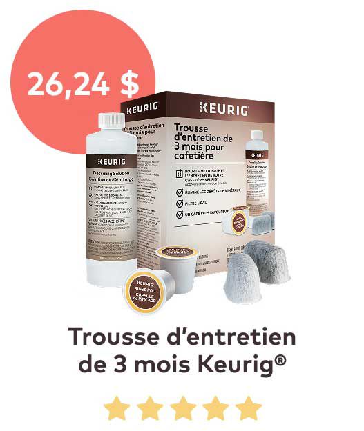 Trousse d'entretien de 3 mois pour cafetière de Keurig®