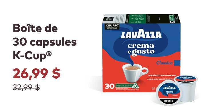 Lavazza Crema e Gusto Boîte de 30 capsules K-Cup®