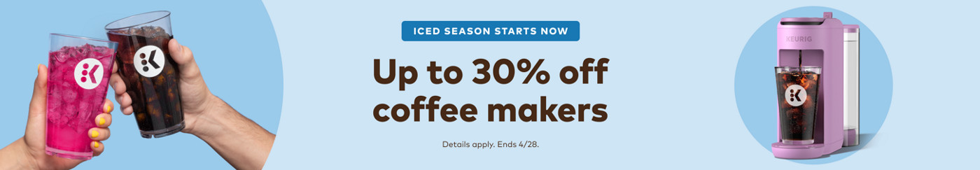 up to 30% off keurig coffee makers