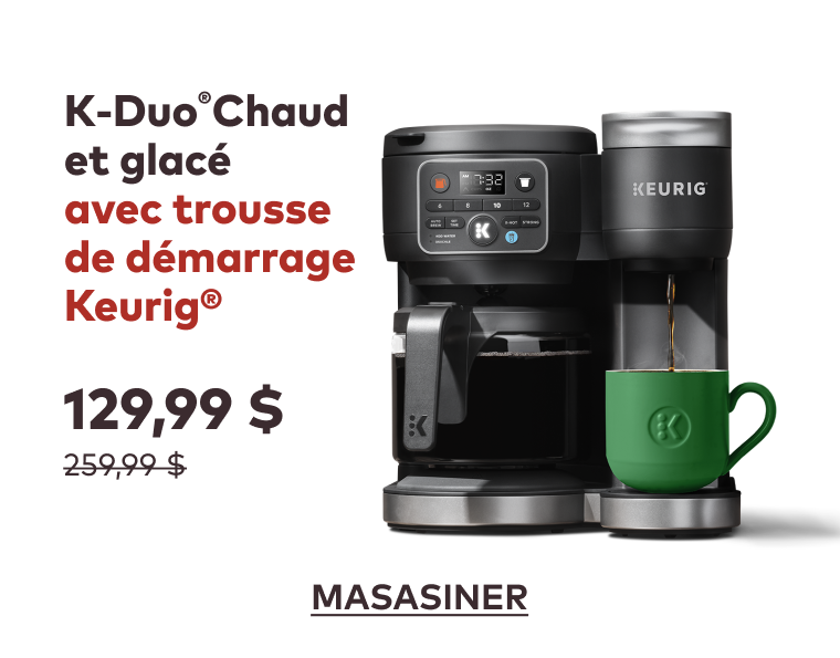 Cafetière une tasse à la fois pour capsule Keurig® K-Cup et à carafe Chaud et Glacé K-Duo® Gen 2