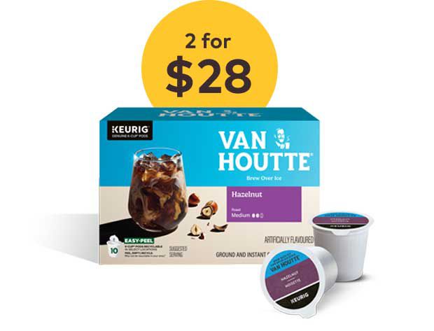 2 for $28 — Van Houtte® Brew Over Ice Hazelnut K-Cup® pods